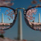 Glasses with the Washington Monument in sight through the lenses