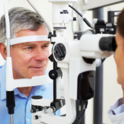 a man getting an eye exam