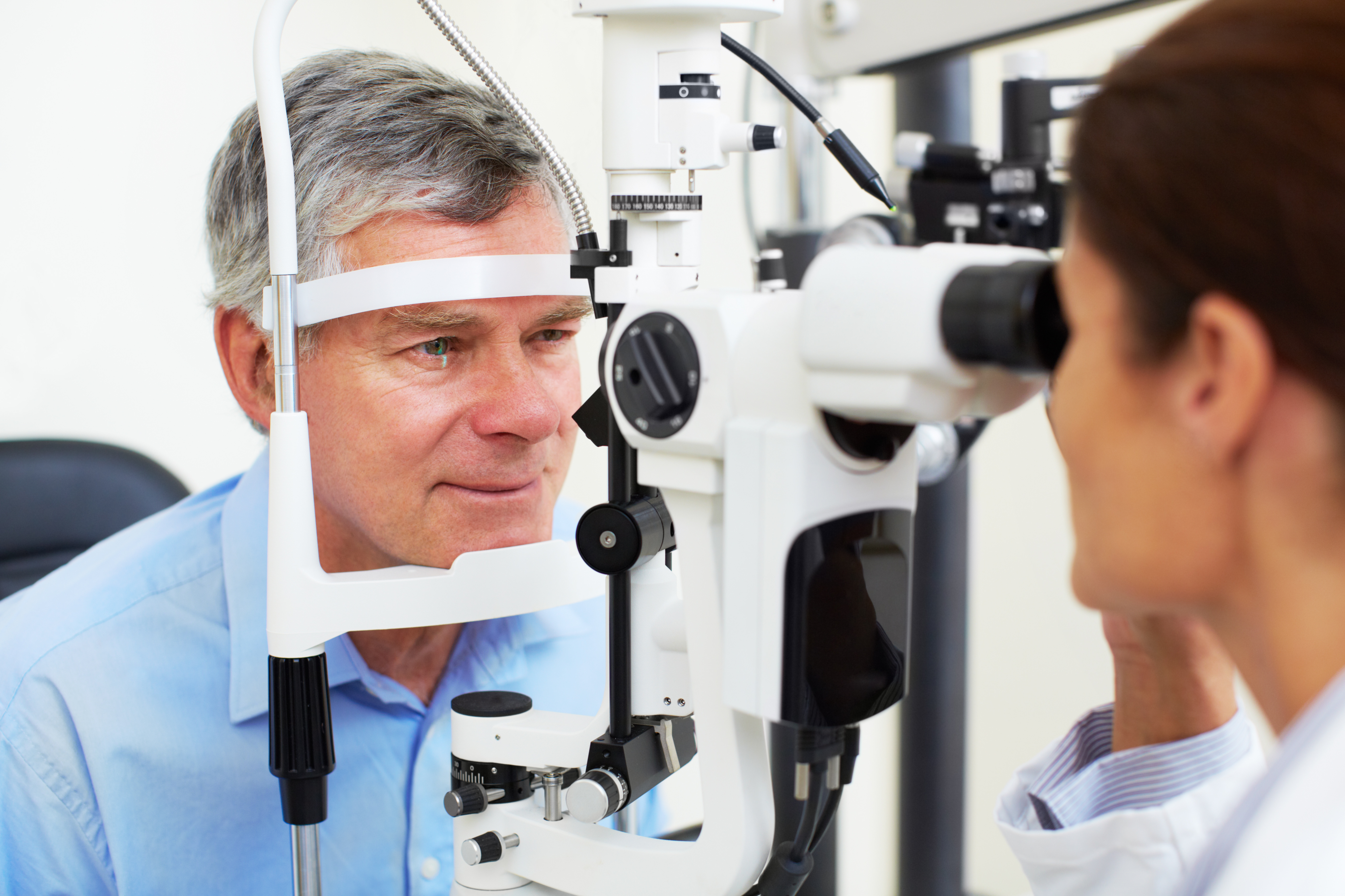 a man getting an eye exam
