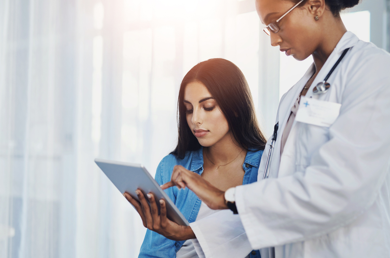 Doctor and patient discussing