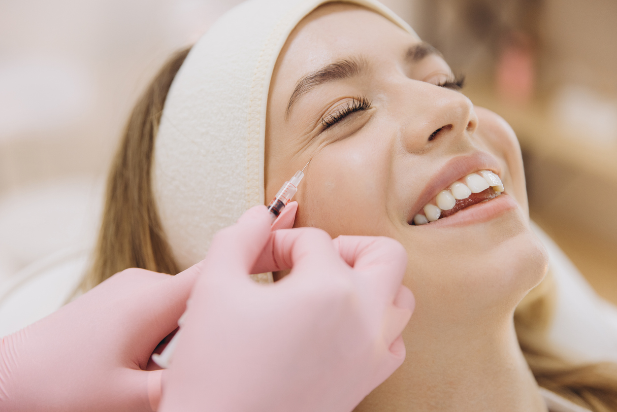 woman undergoing cosmetic surgery
